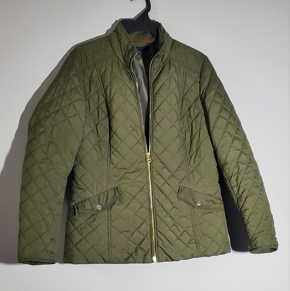 Medium Tommy Hilfiger Quilted Olive Green Jacket